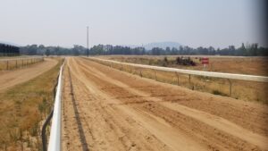  Racehorse track treated with DUST/BLOKR® to eliminate unwanted dust. 
