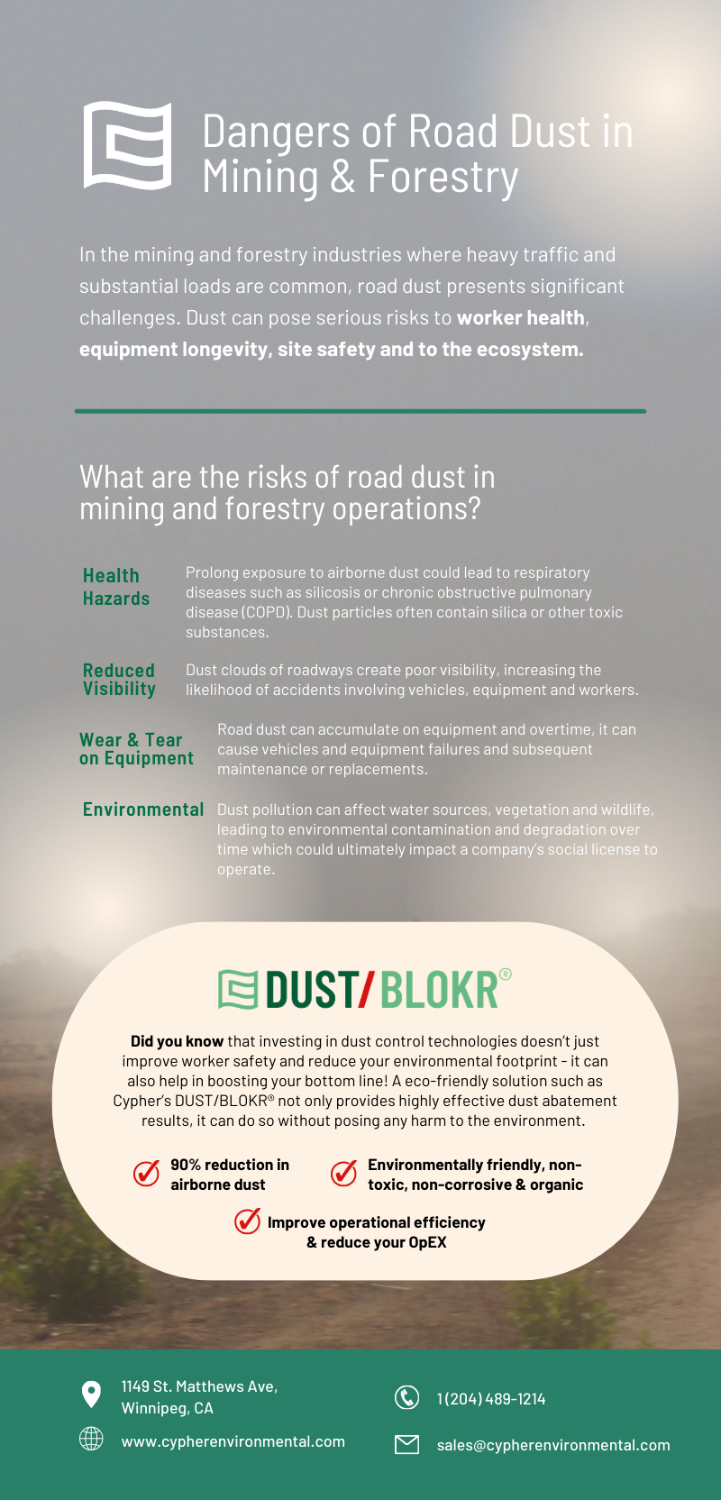 Dangers of Road Dust in Mining and Forestry Industries | Dust Control Technologies