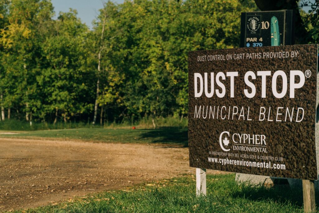 DUST/BLOKR used for golf course dust control at Bel Acres Golf Course