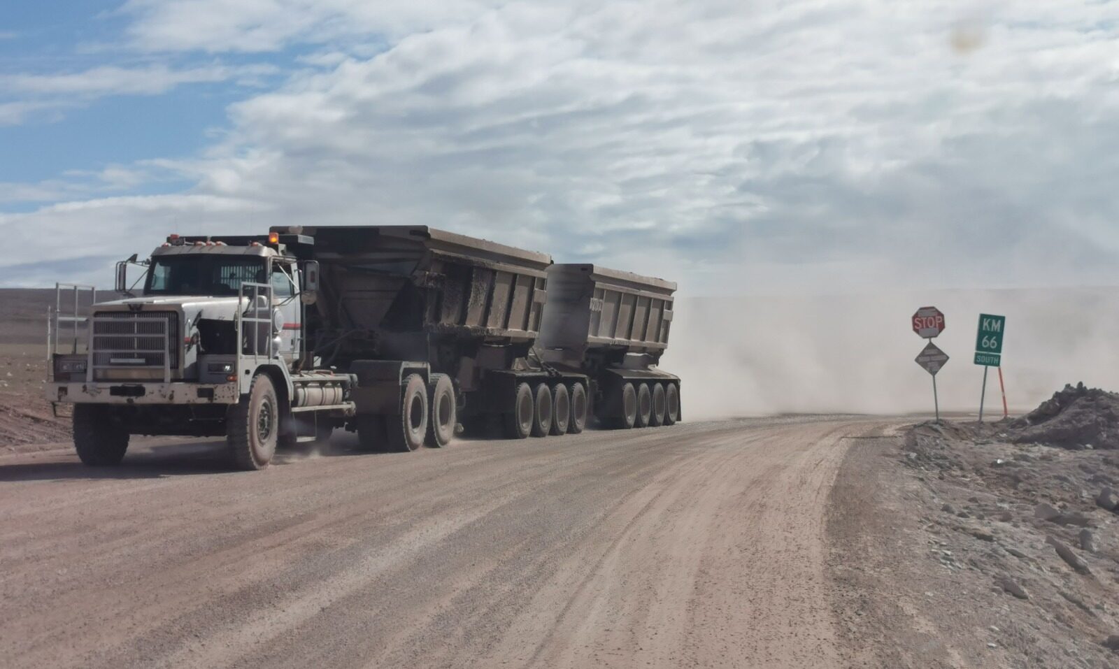 Haul truck on road at Baffinland iron mines