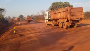 SMB Bauxite Mining Haul Road After Road Stabilization